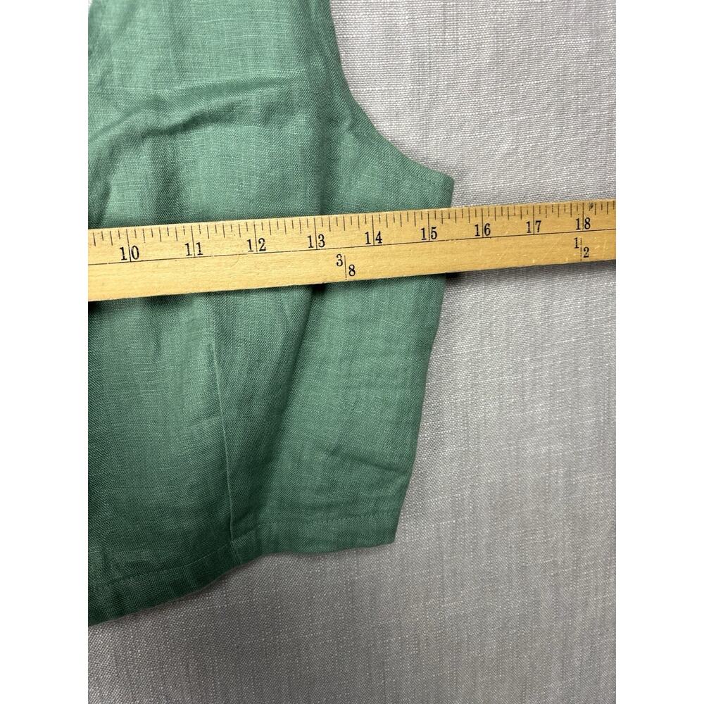 Madewell Linen Gwen Crop Vest Top Green Size 2 - Picture 4 of 8